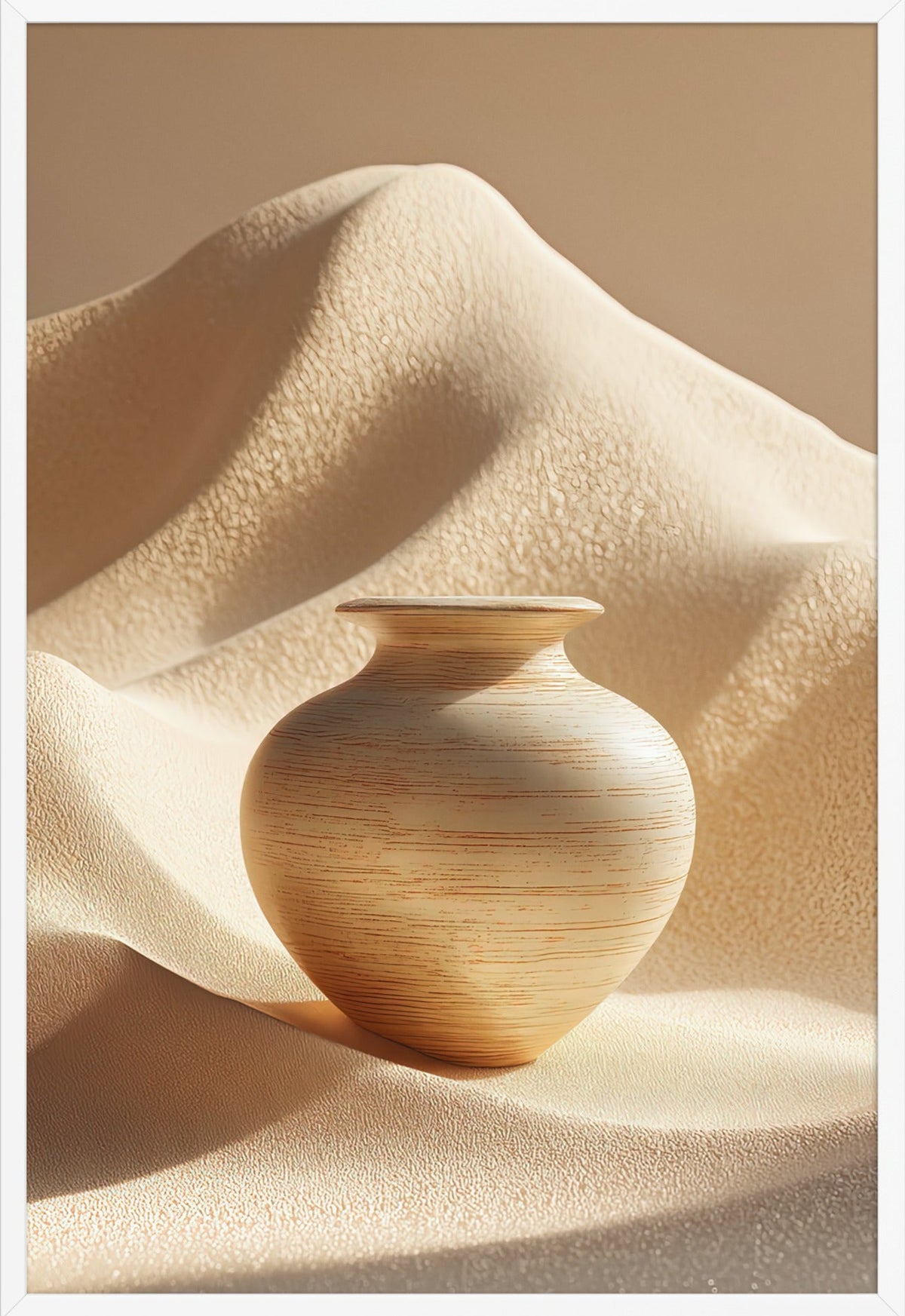 Il Vaso e la Duna — con cornice bianca, 61 × 91 cm