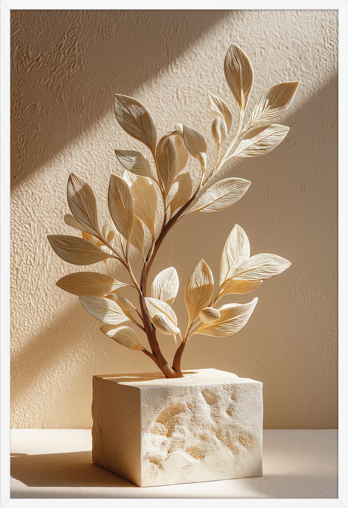 De Gouden Laurier — ingelijst in wit, 61 × 91 cm