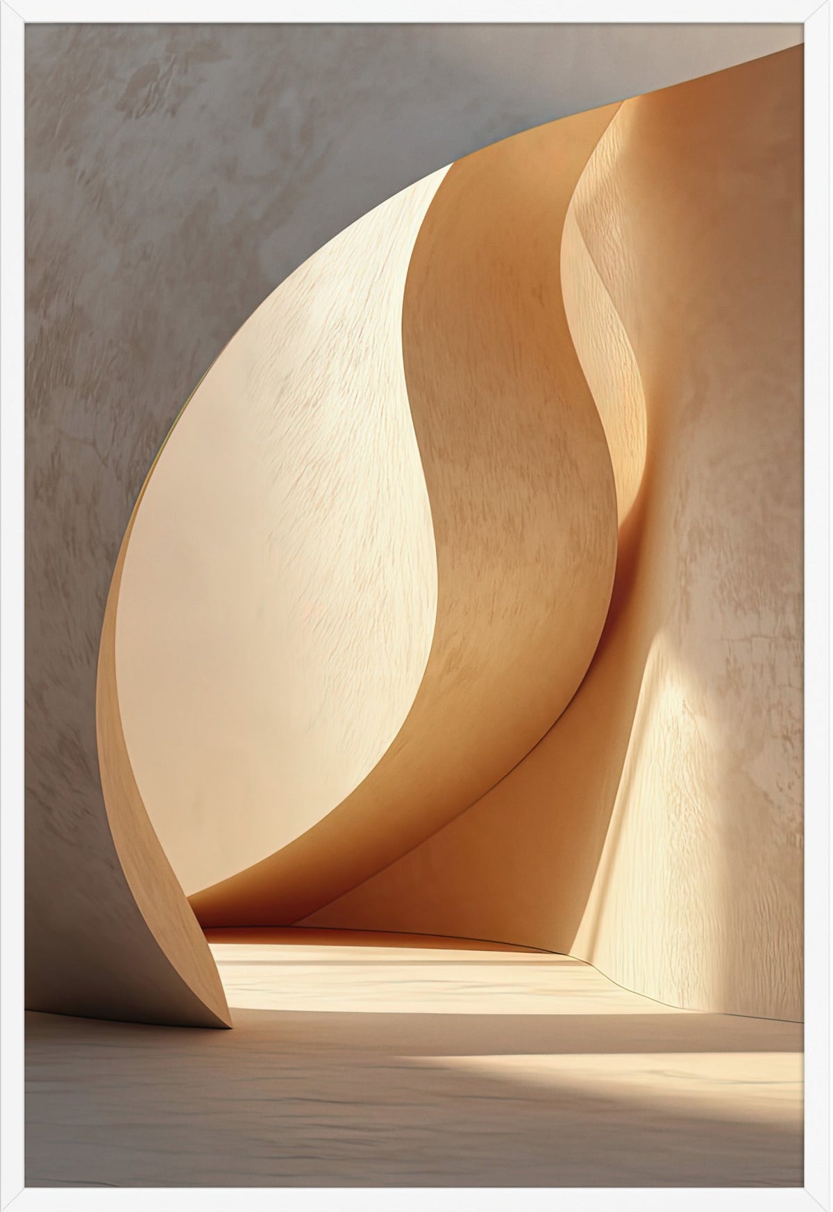 The Great Curve — framed in white, 61 × 91 cm