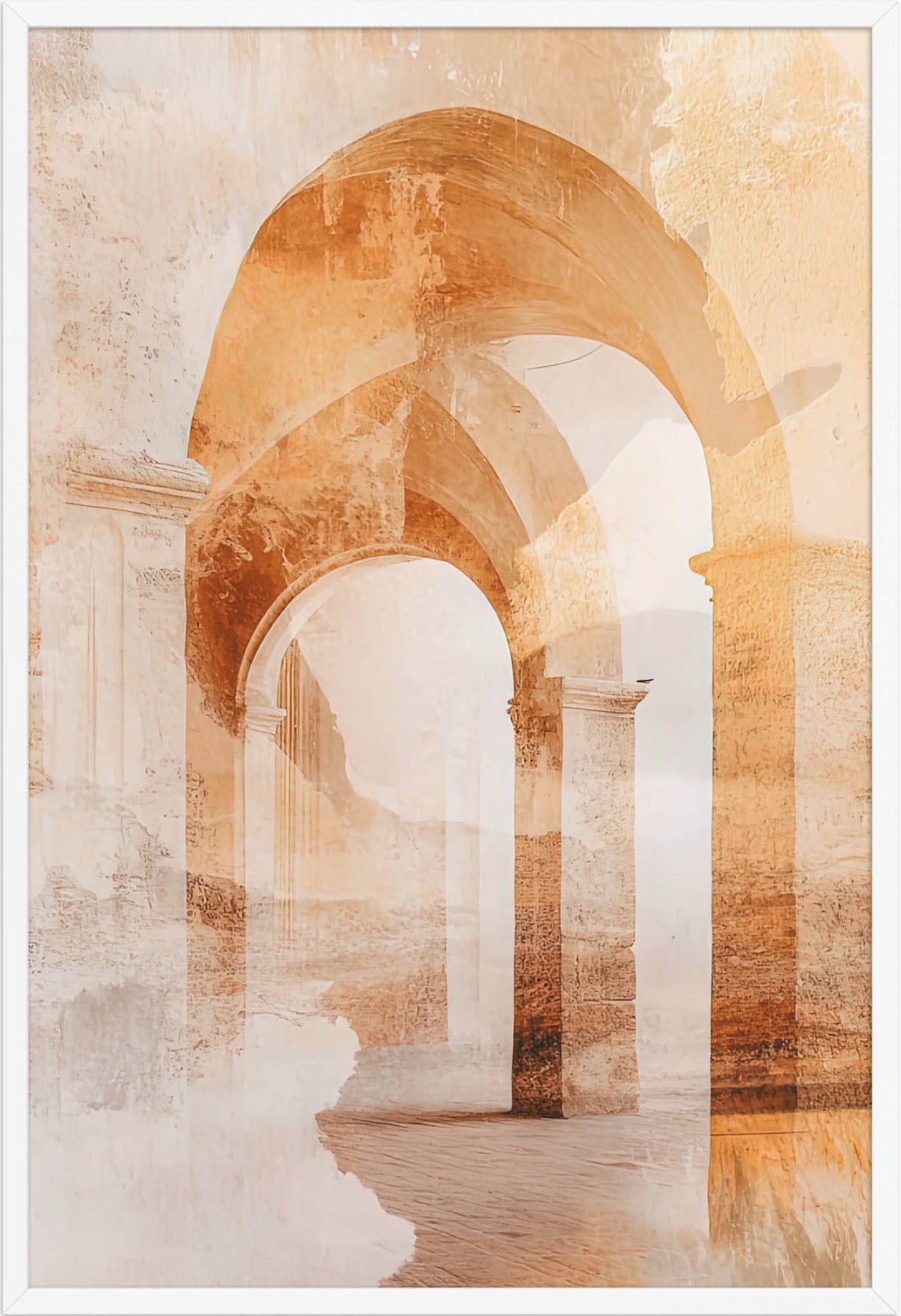 Le Arcate d'Ocra — con cornice bianca, 61 × 91 cm