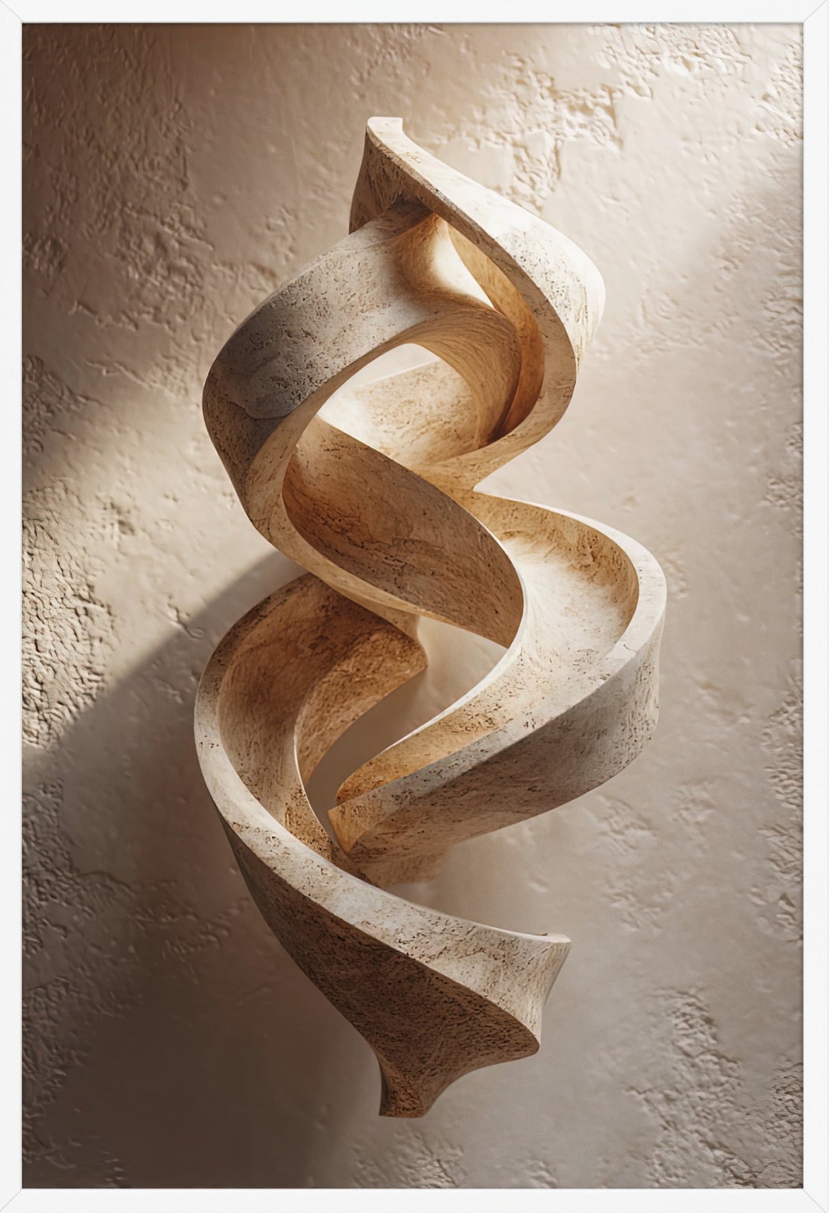 The Twisted Ribbon — framed in white, 61 × 91 cm