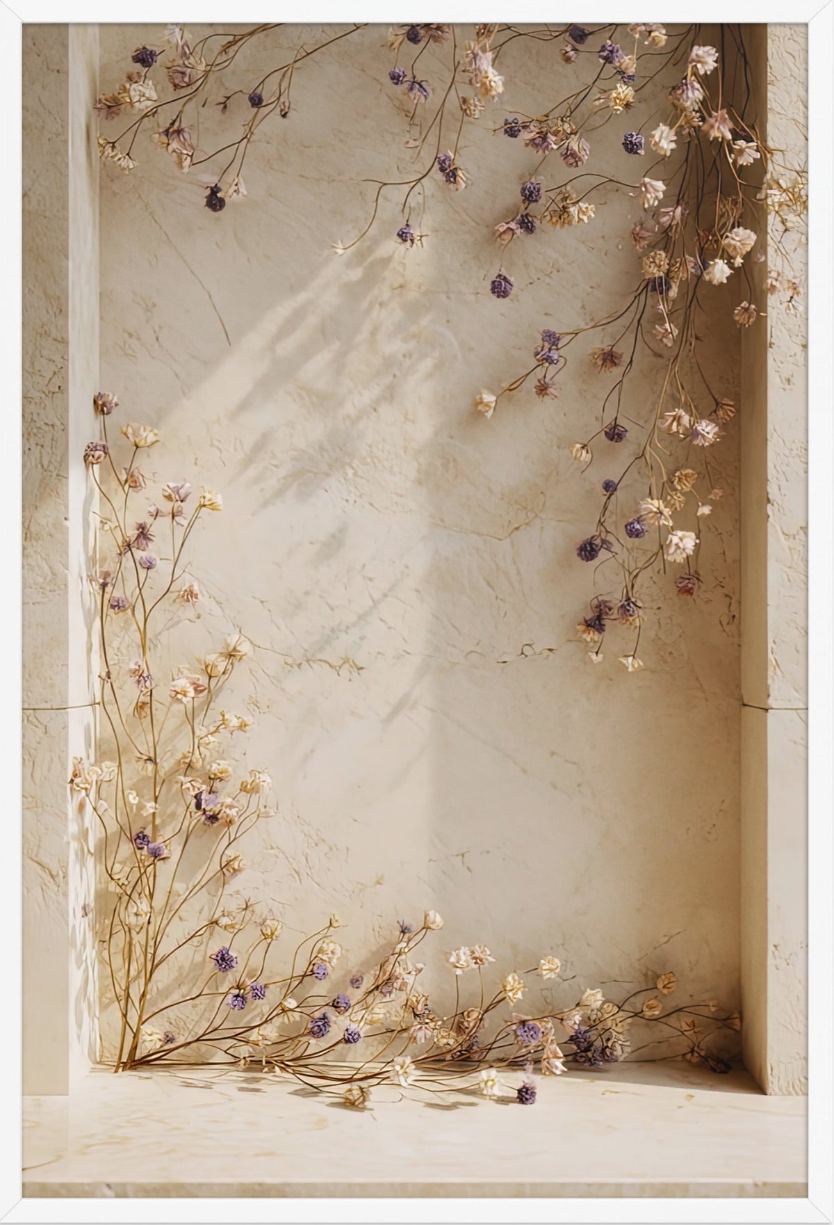 Die wilde Girlande — gerahmt in Weiß, 61 × 91 cm