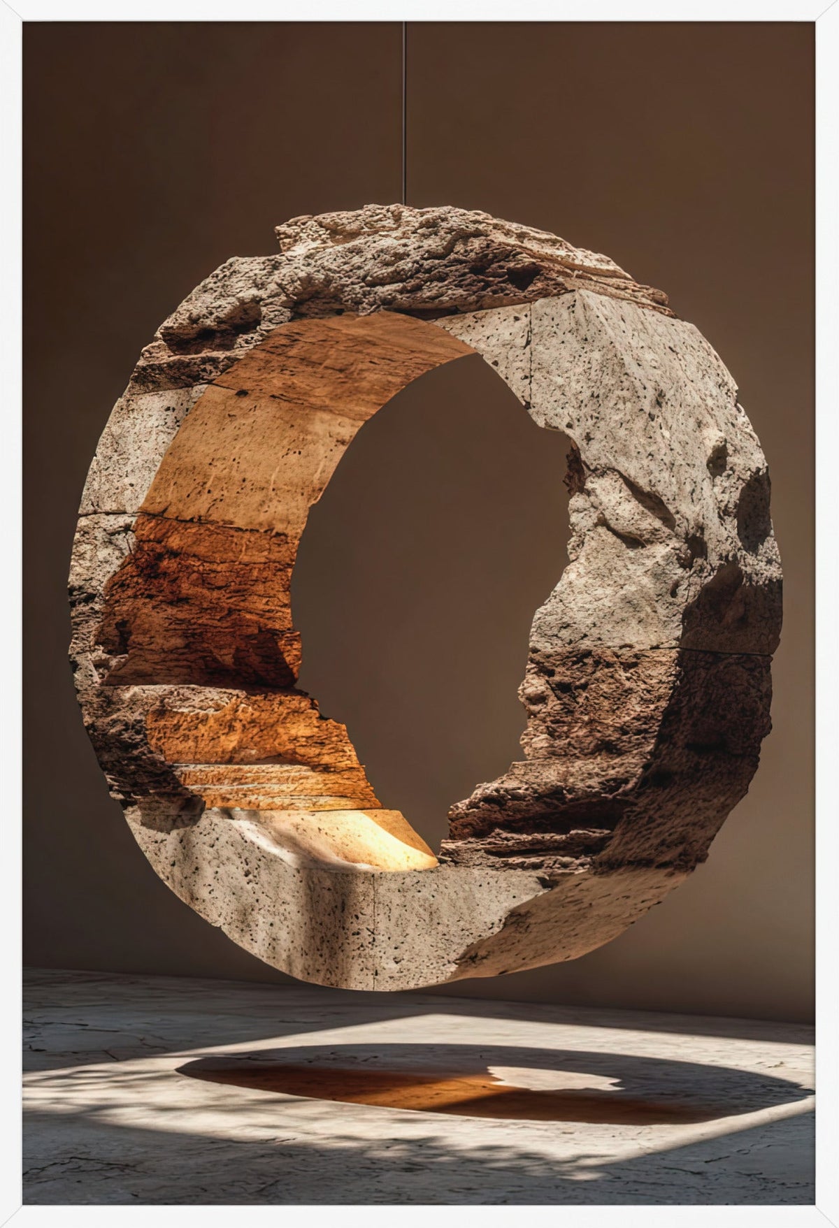De Stenen Halo — ingelijst in wit, 61 × 91 cm