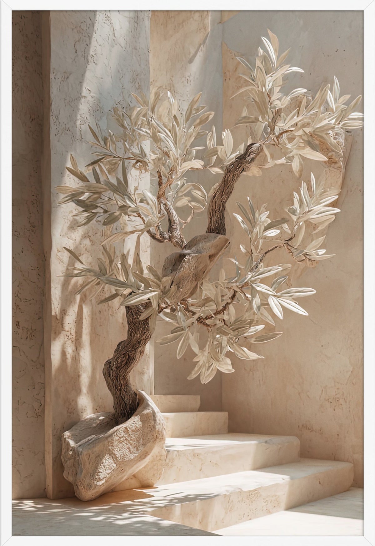 L’Olivier d’Argent — affiche encadrée blanche, 61 × 91 cm