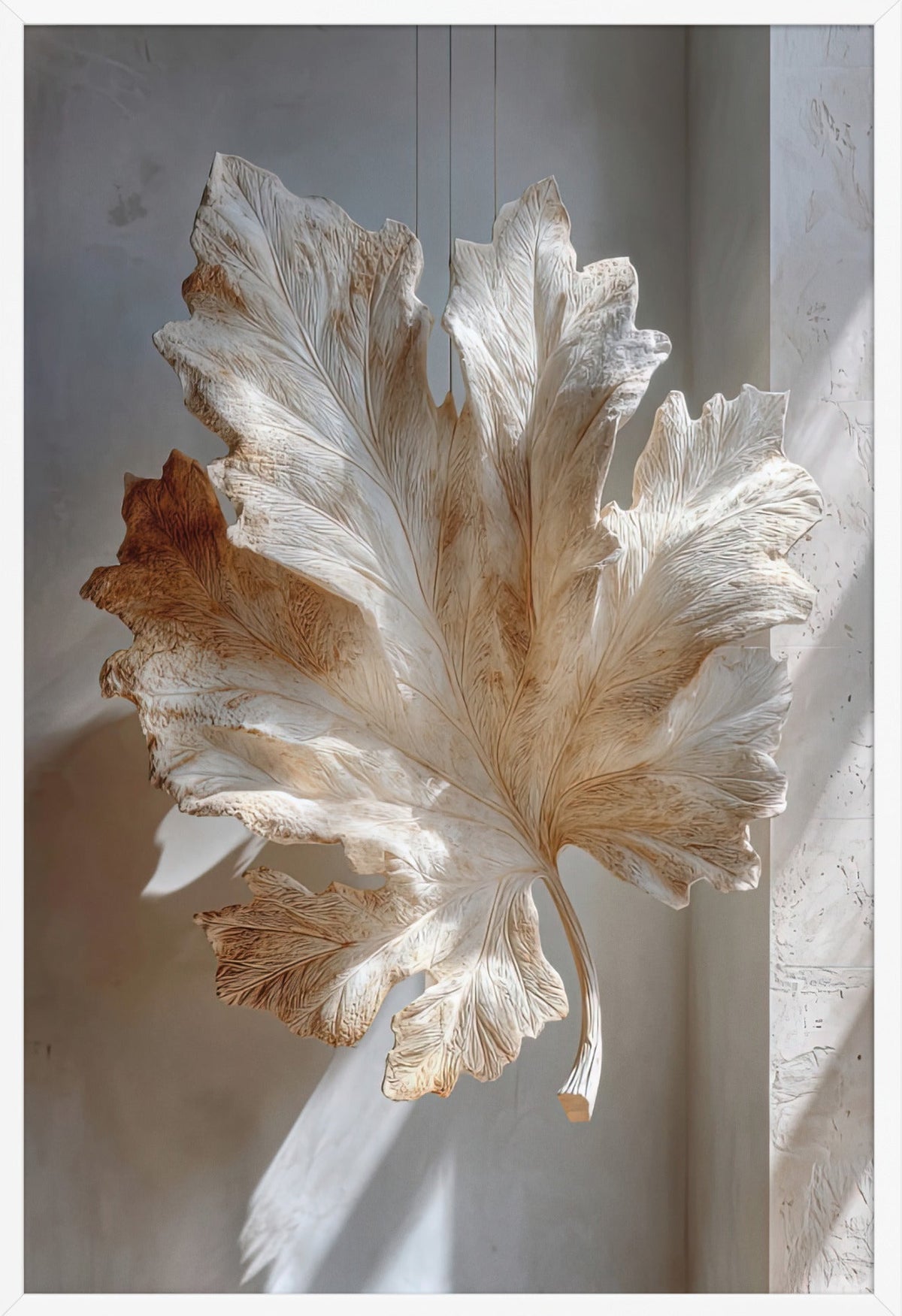 The Fig Leaf — framed in white, 61 × 91 cm