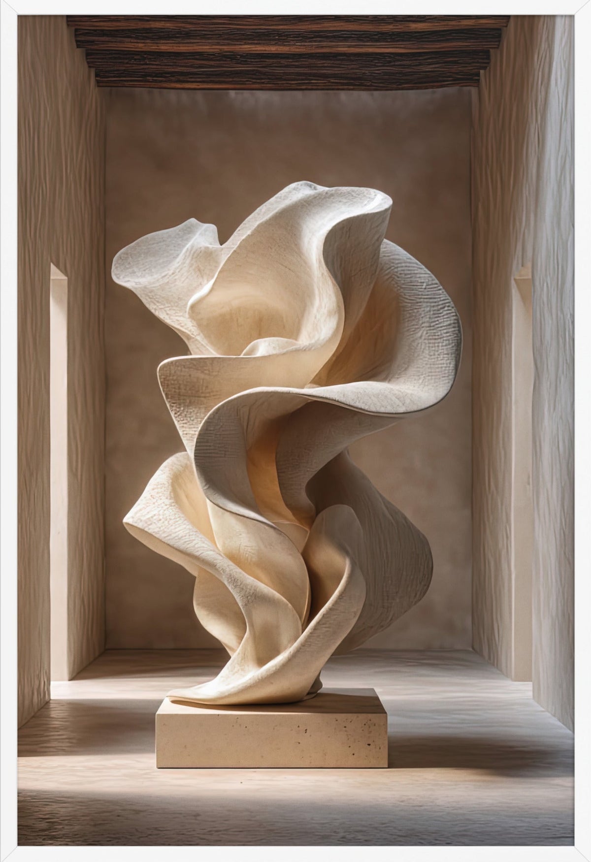 Het Ivoorkleurige Doek — ingelijst in wit, 61 × 91 cm