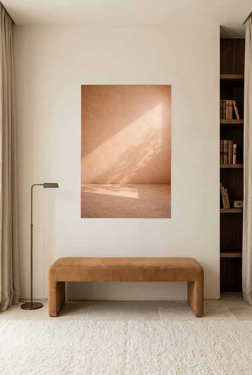 Lumière Solaire — affiche sans cadre dans un salon de lecture