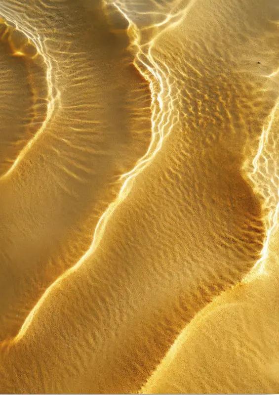 L’Or Du Désert — Affiche Murale Minimaliste Sable Doré Et Dunes Sculptées Sous Lumière Rasante — affiche murale minimaliste | Cassili-home