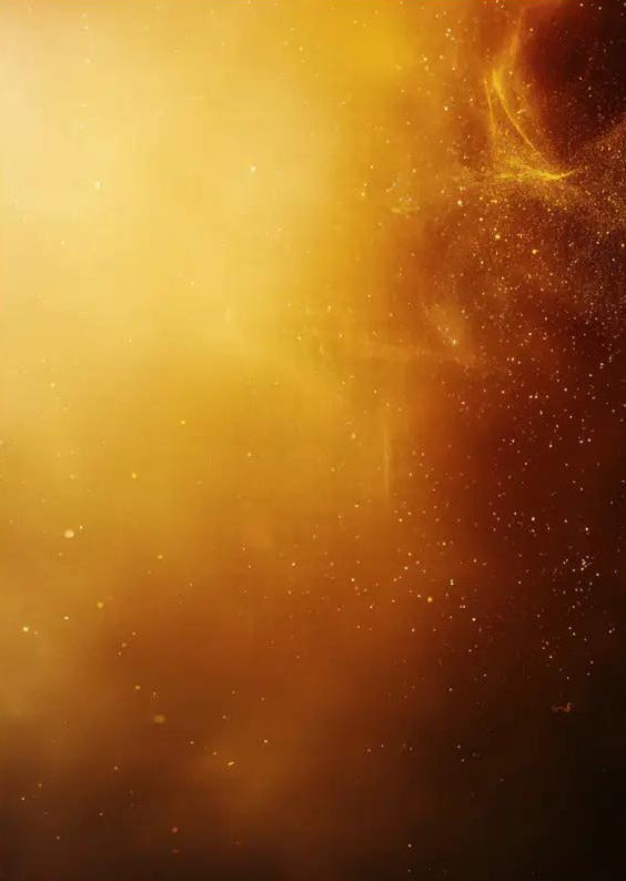 De Gouden Nevel — Minimalistische gouden kosmisch licht wandposter
