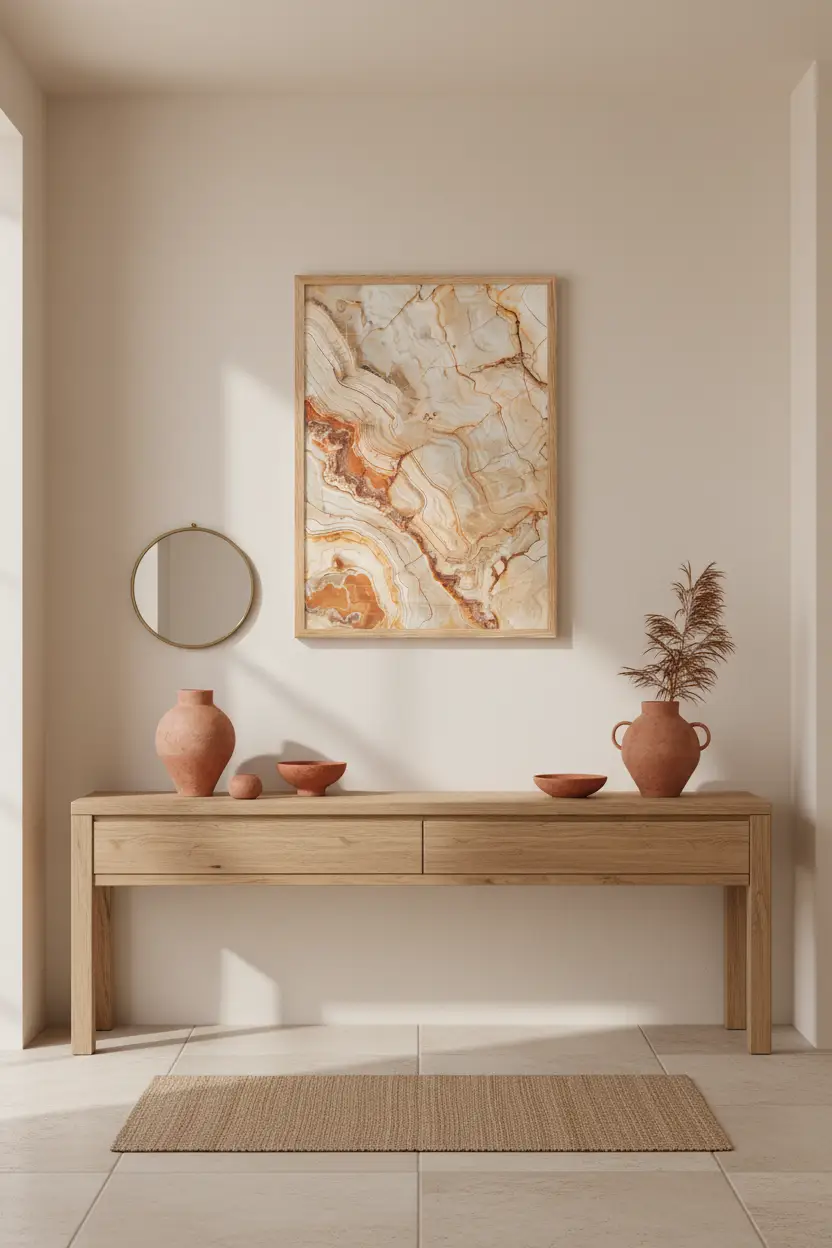 L’Onyx Doré — Affiche murale minimaliste beige texture minérale — affiche murale minimaliste | Cassili-home