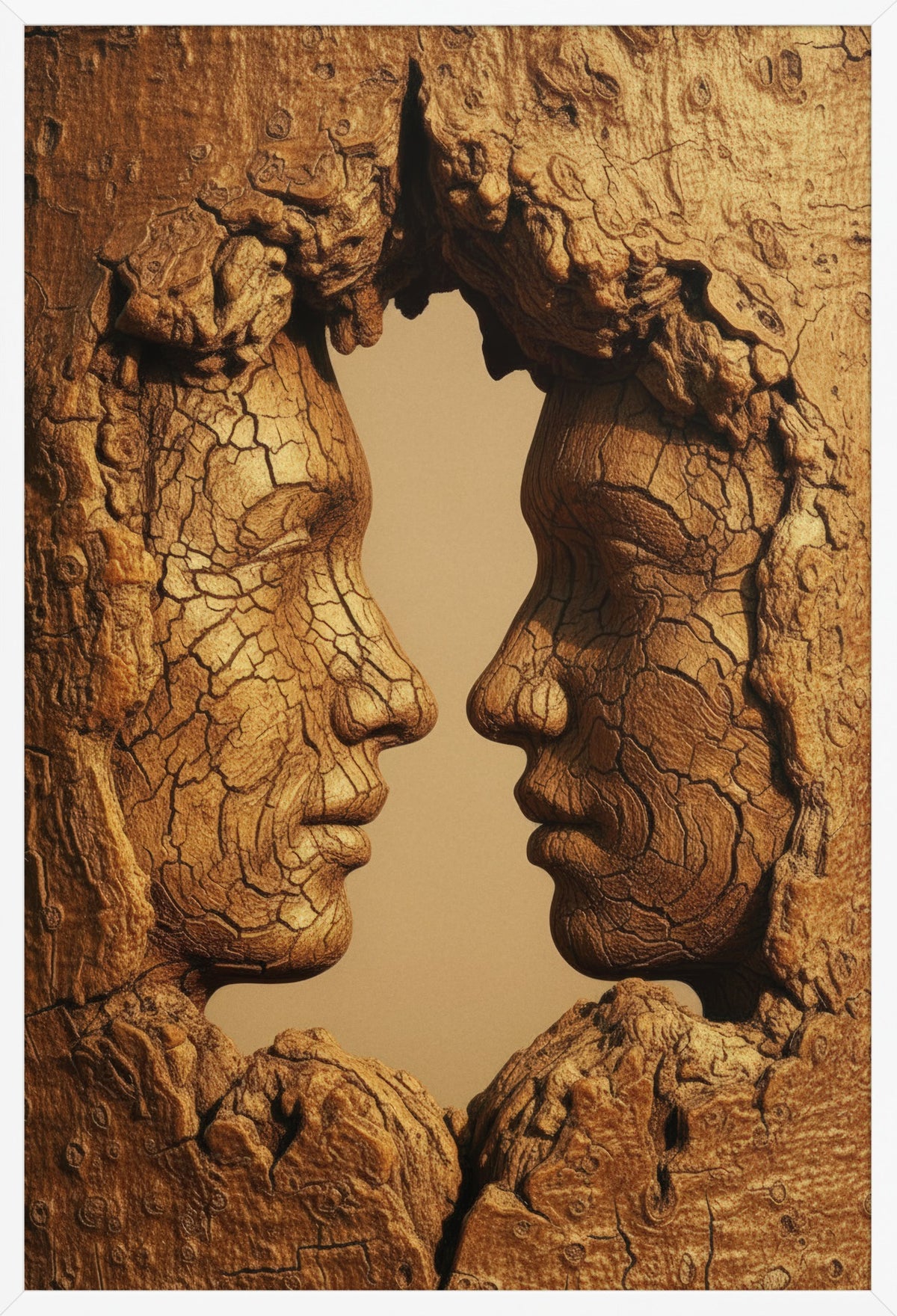 Face to Face — poster in a white frame, front view