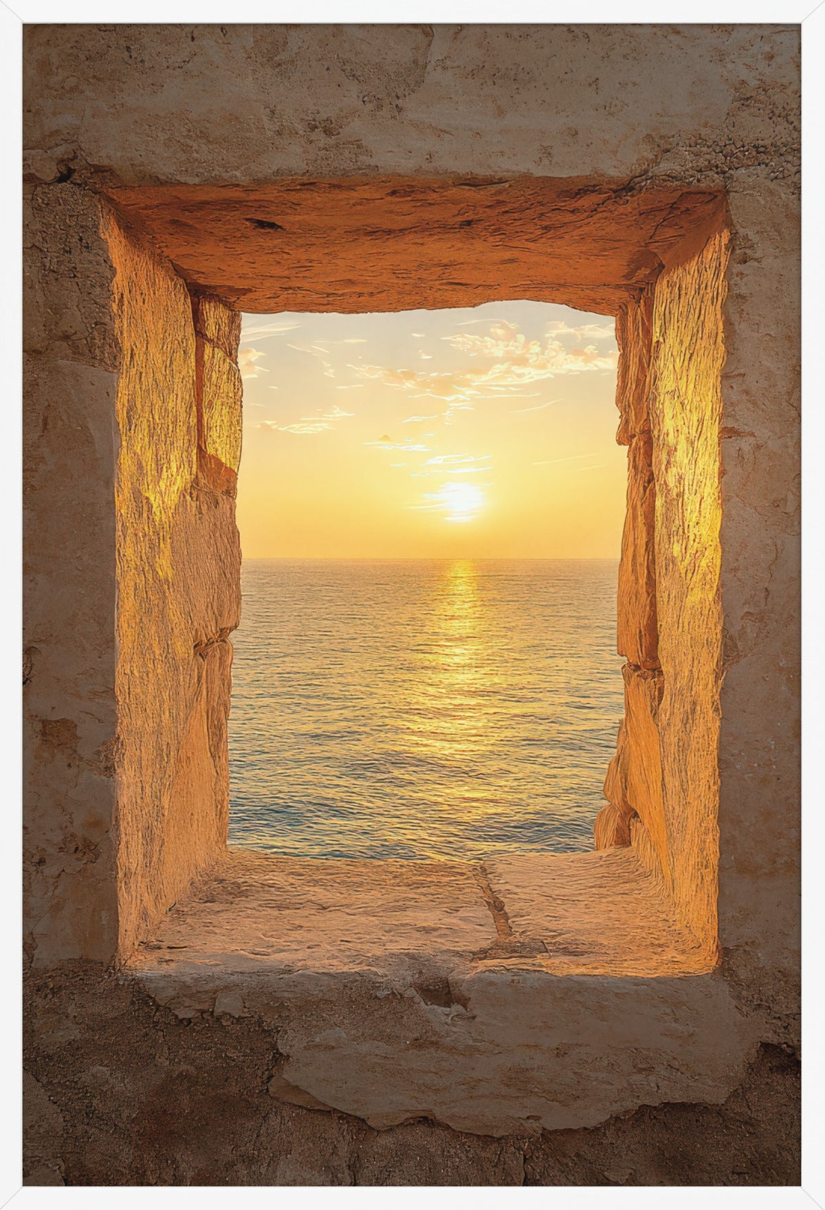 Window to the Sea — poster in a white frame, front view