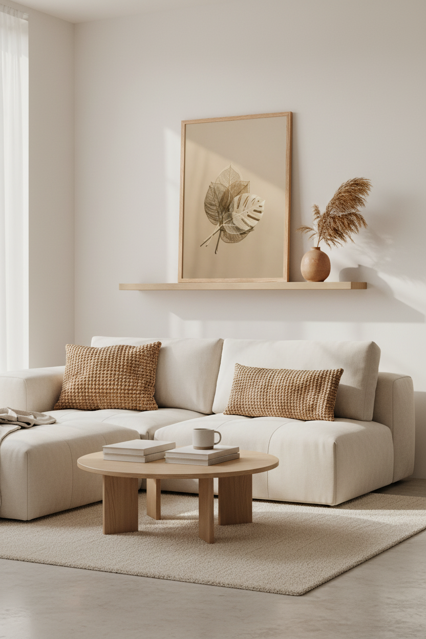 Feuilles Squelettes Dorées — living room