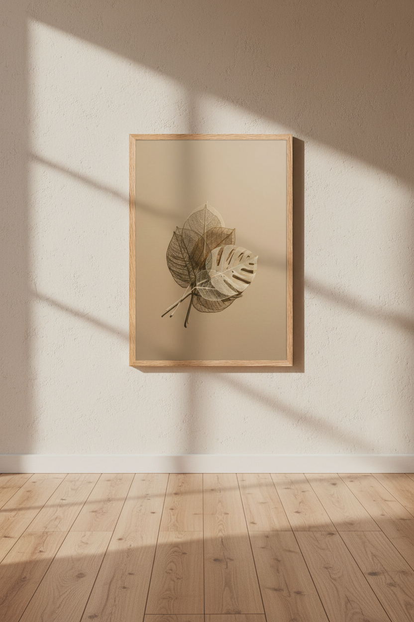 Feuilles Squelettes Dorées — salon