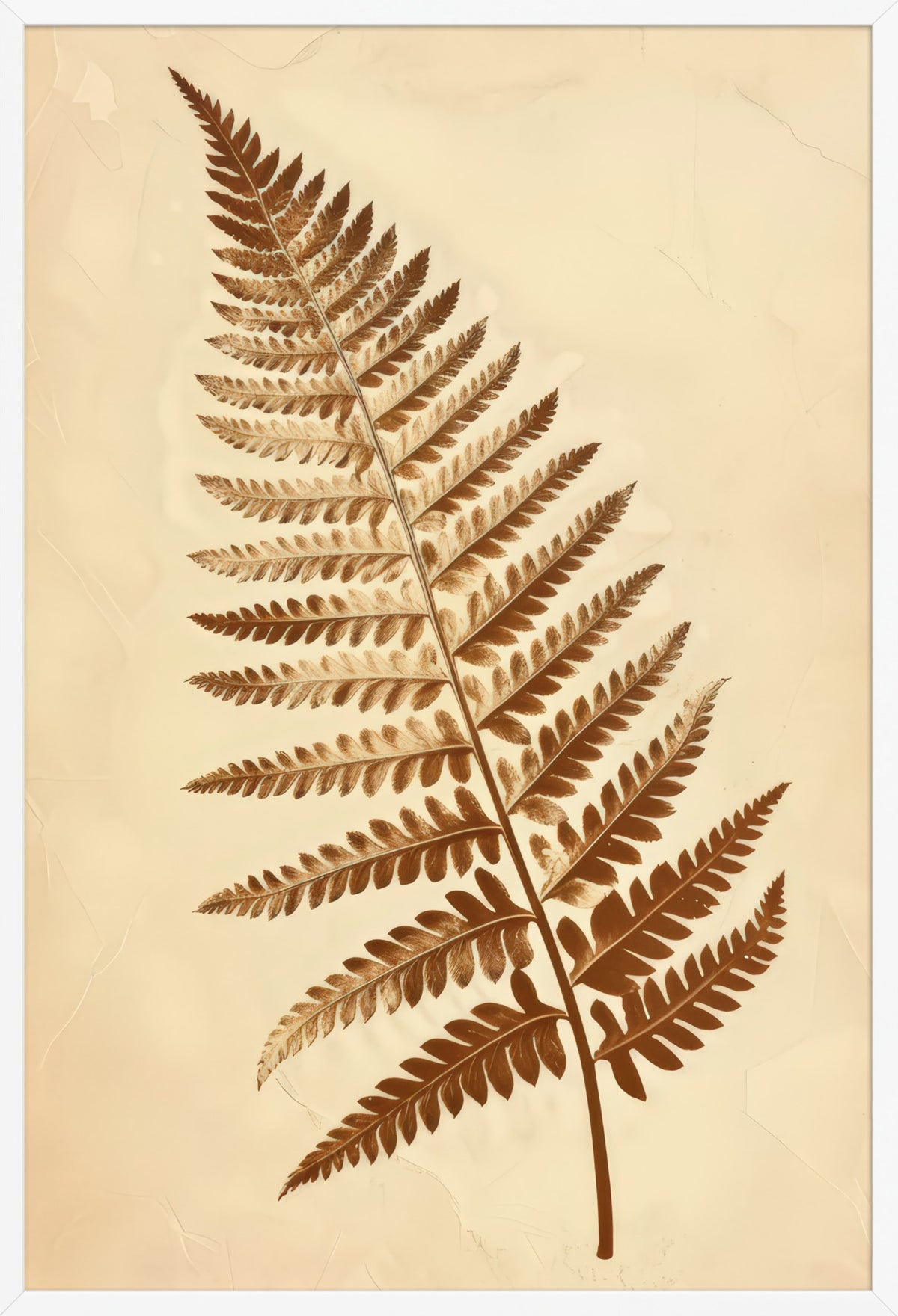 Goldfarn — Poster im weißen Rahmen, Frontansicht