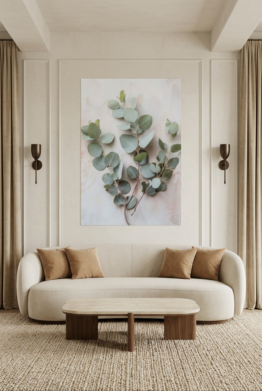 Herbier d’Eucalyptus salon sans cadre