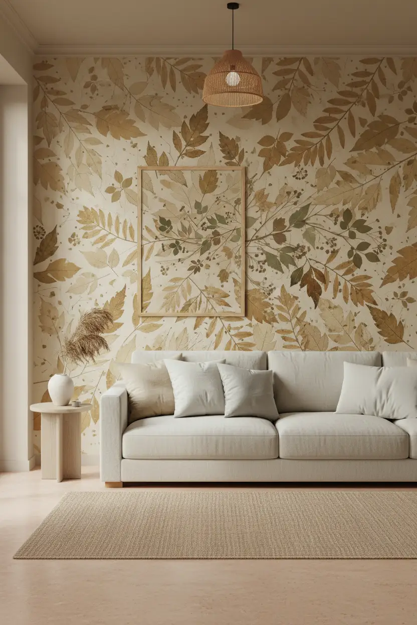 Herbier Sauvage — Affiche murale minimaliste beige et brun inspiration botanique — affiche murale minimaliste | Cassili-home