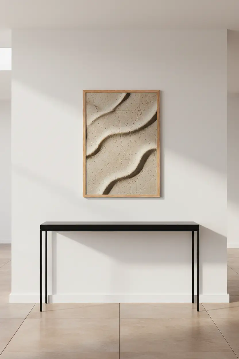Sable & Ombres — Affiche Murale Minimaliste Beige Texture Minérale — affiche murale minimaliste | Cassili-home