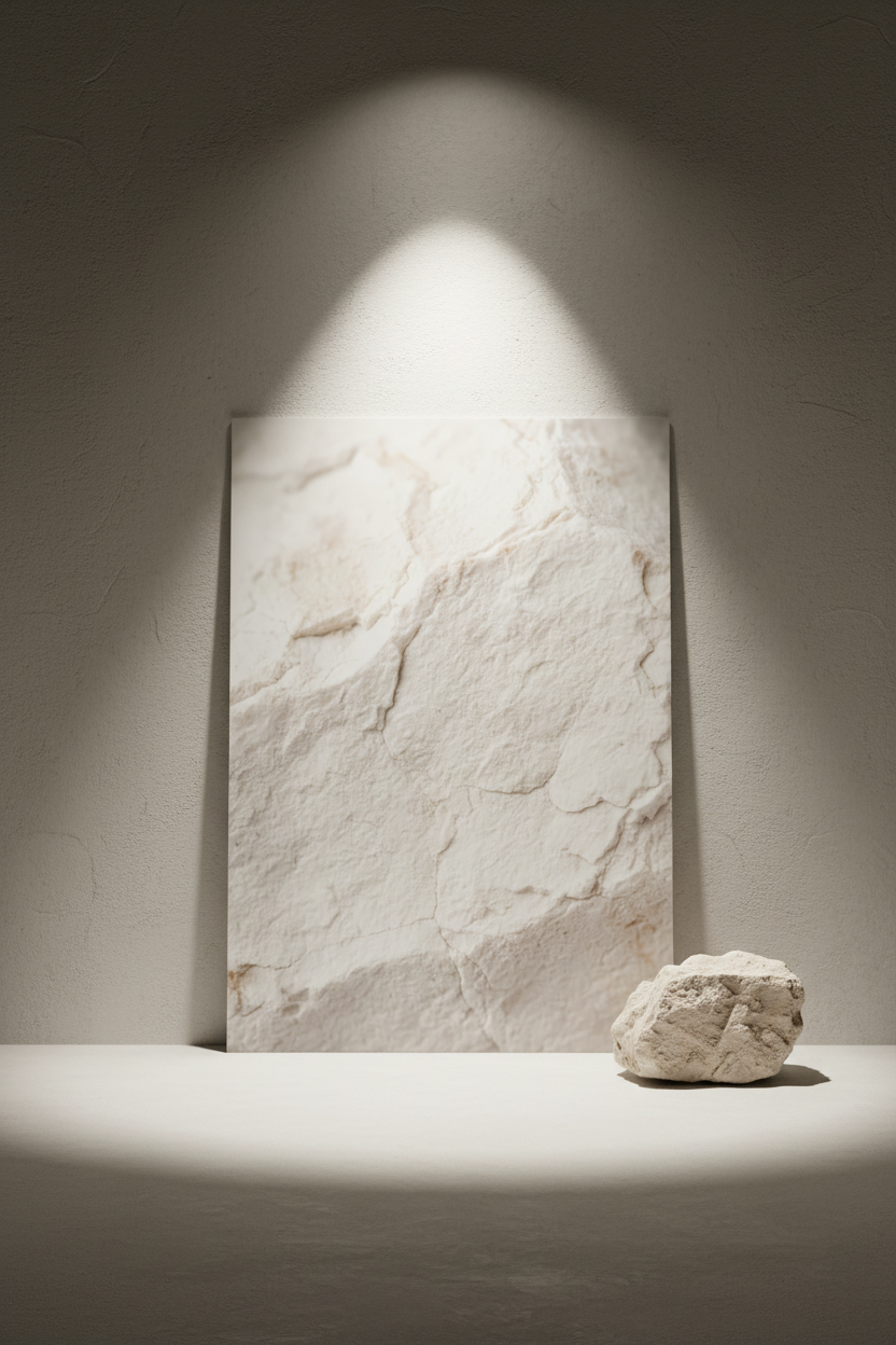 Calcaire Blanc affiche sans cadre entrée minimaliste