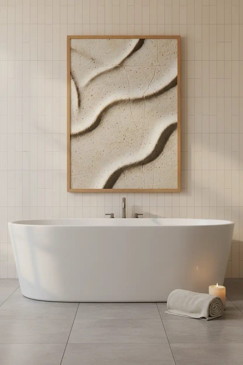 Sable & Ombres — Affiche Murale Minimaliste Beige Texture Minérale — affiche murale minimaliste | Cassili-home