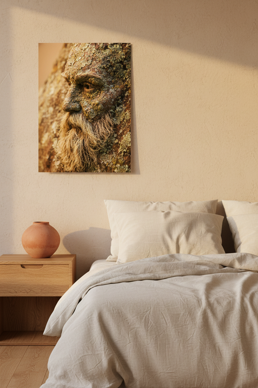 Le Sage de l'Écorce — affiche poster dans une chambre beige ivoire | Cassili-home