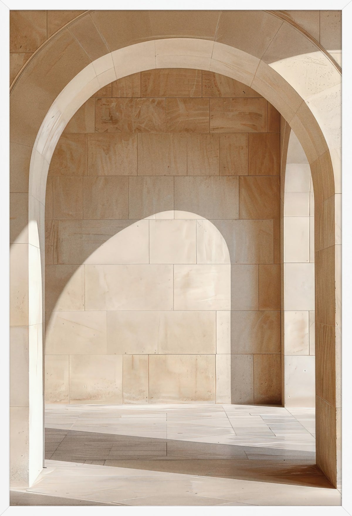 The Arch and Its Shadow — poster in a white frame, front view