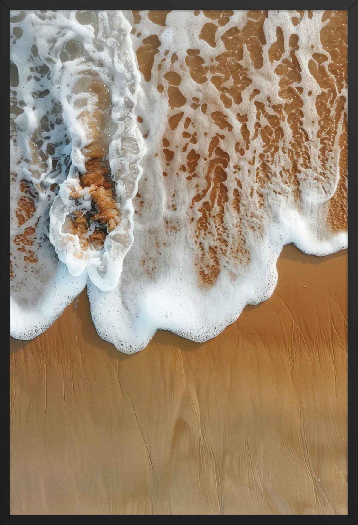 The Golden Foam — poster in a black frame, front view