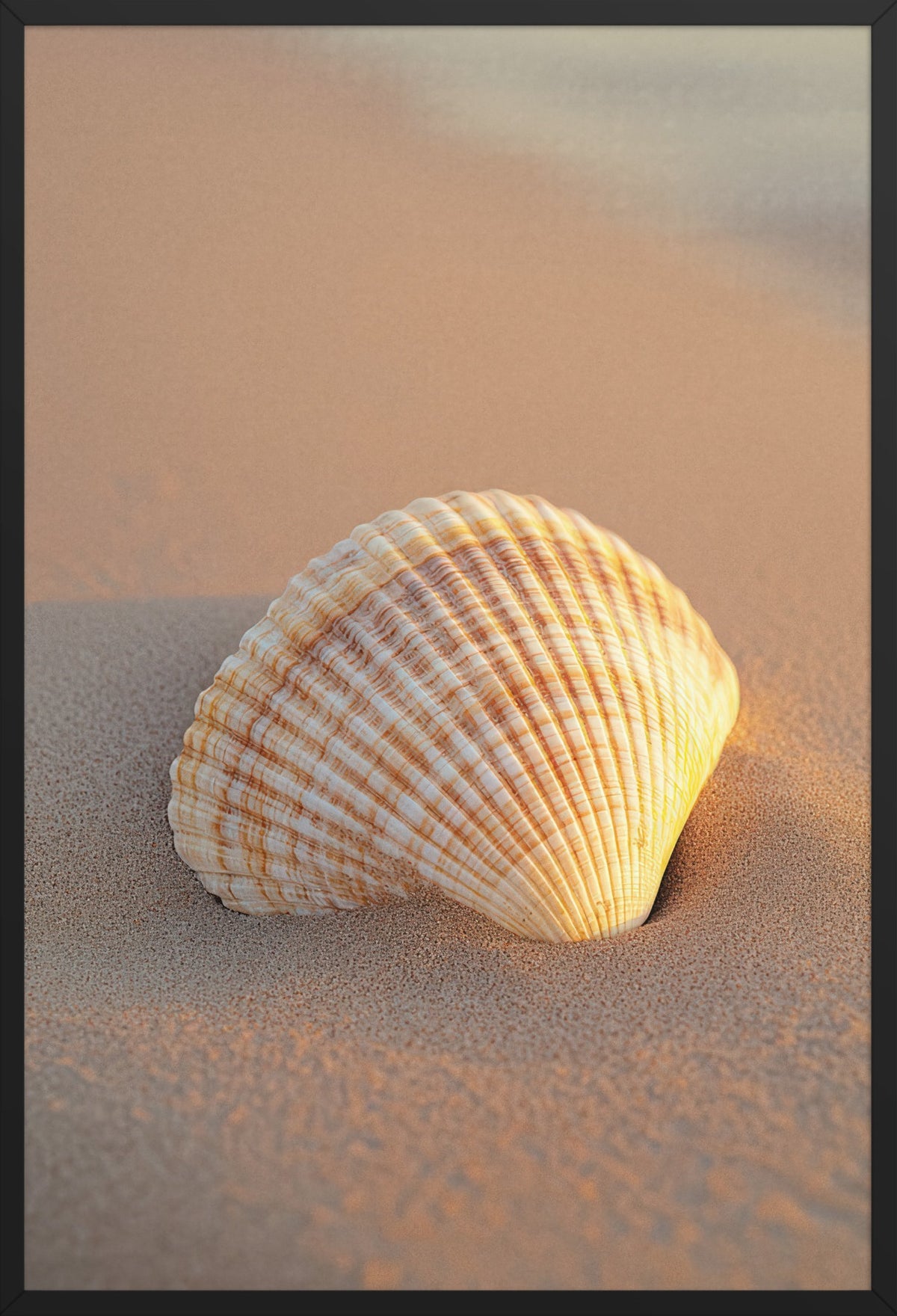 Golden Hour — poster in a black frame, front view