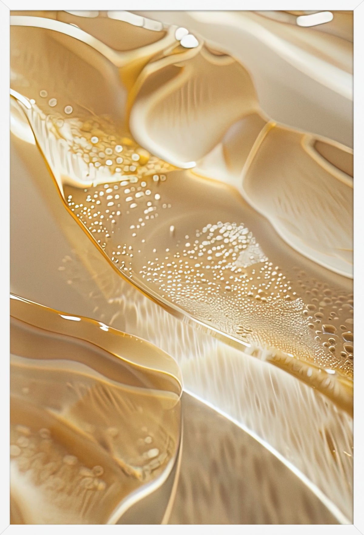 Das lebendige Gold — Poster im weißen Rahmen, Frontansicht