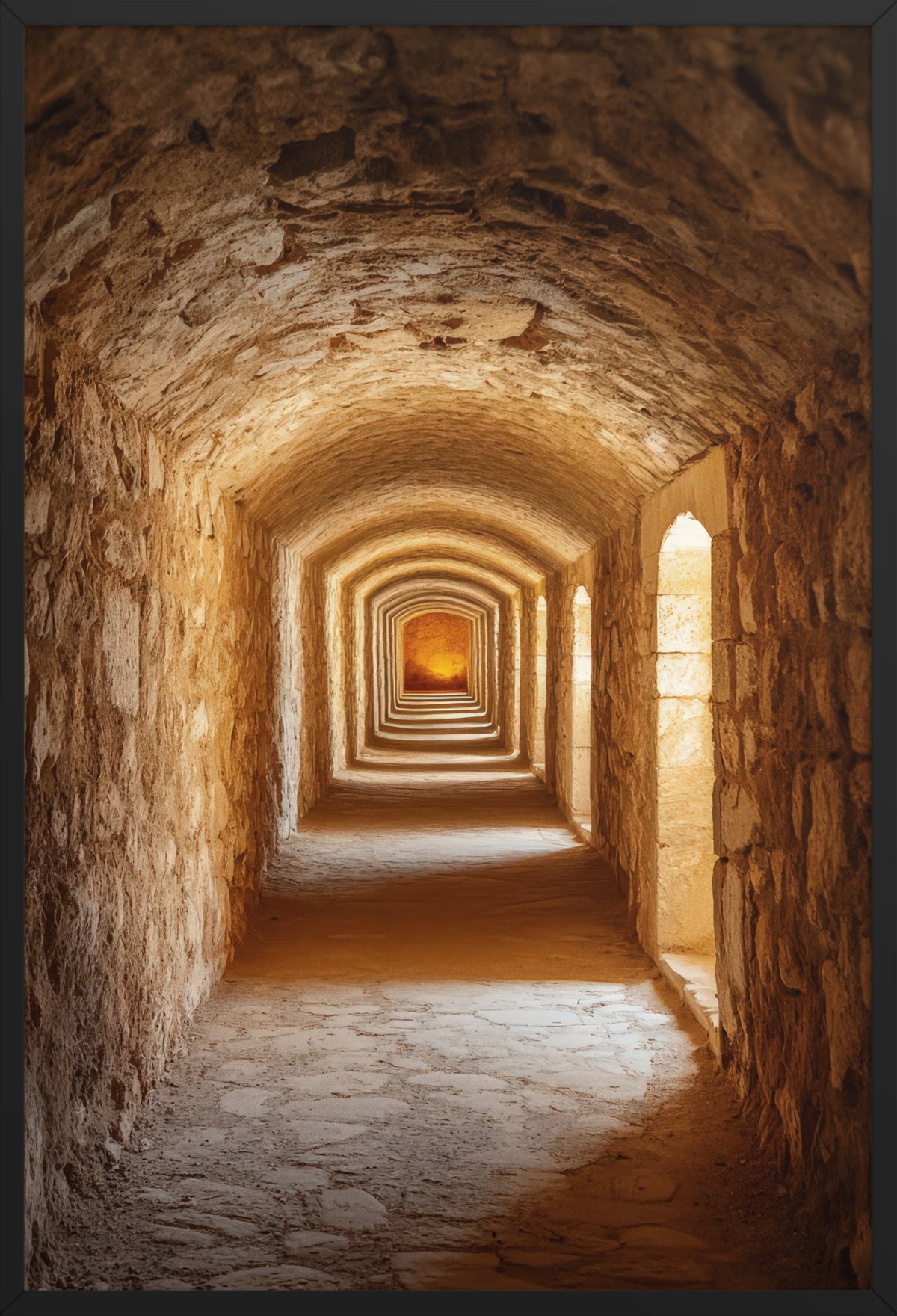 The Crypt — poster in a black frame, front view