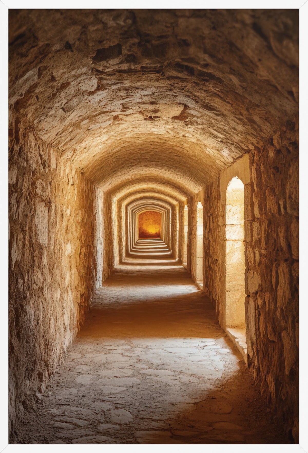 The Crypt — poster in a white frame, front view
