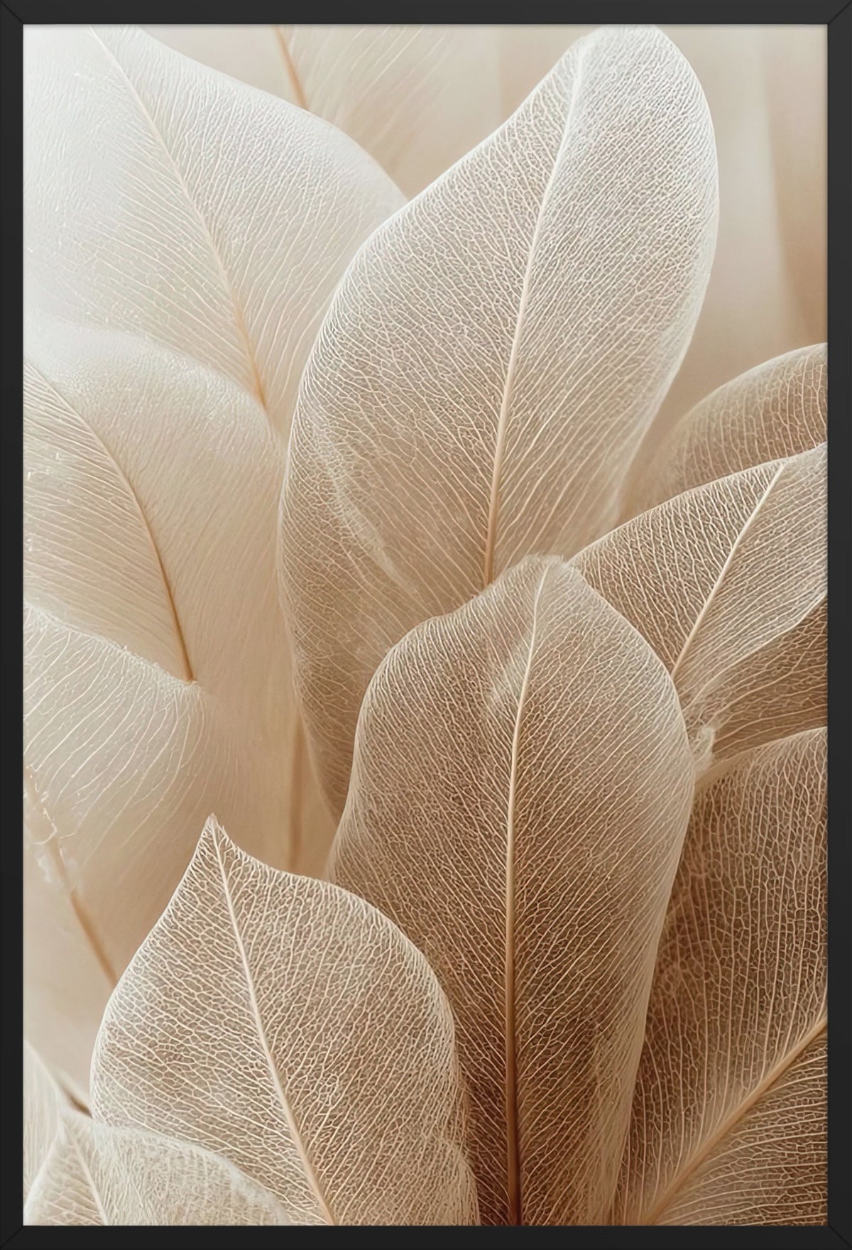 The Lace of Leaves — poster in a black frame, front view