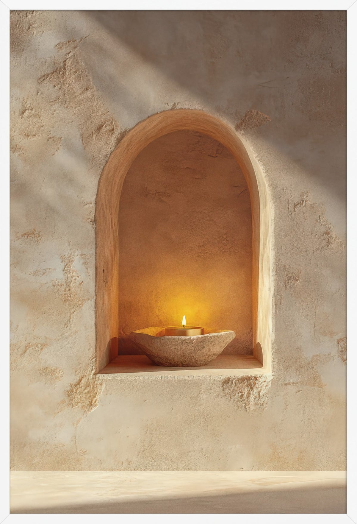 The Threshold Flame — poster in a white frame, front view