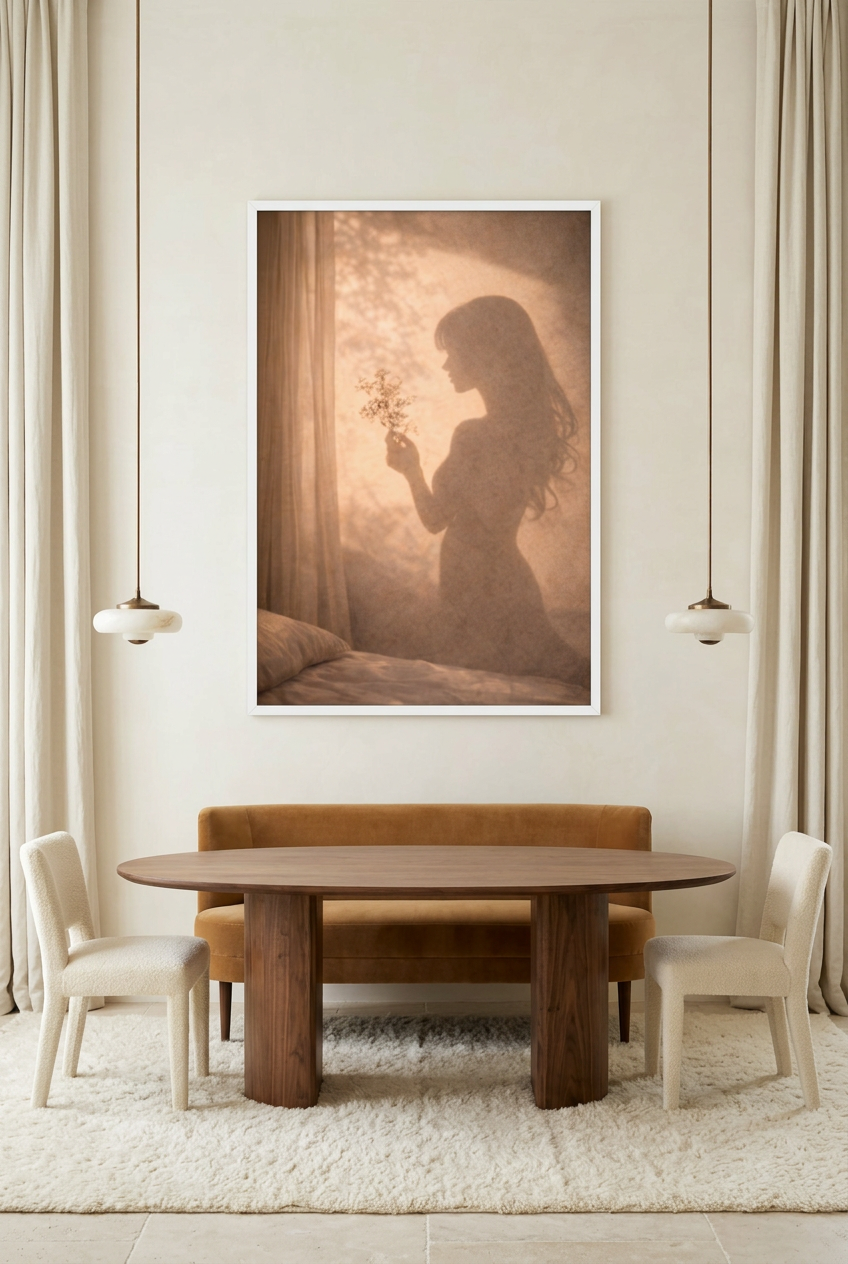 La Fleur du Matin — Poster im weißen Rahmen im Esszimmer