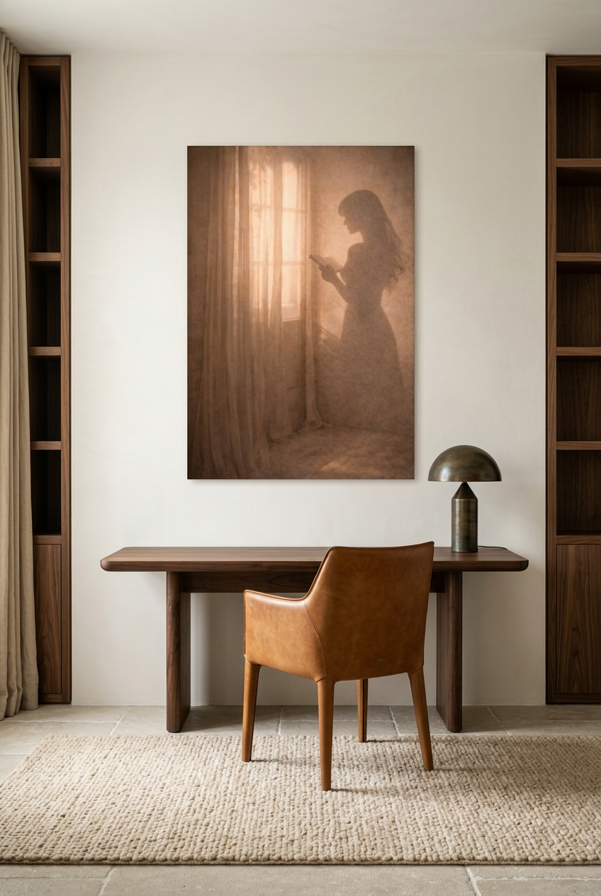 La Fleur Tenue — unframed poster in a home office