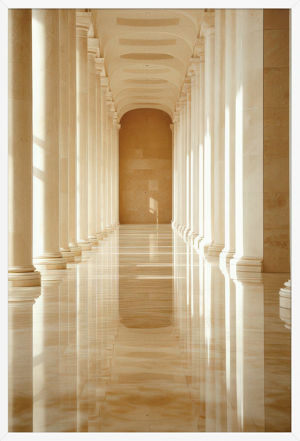 The Gallery — poster in a white frame, front view