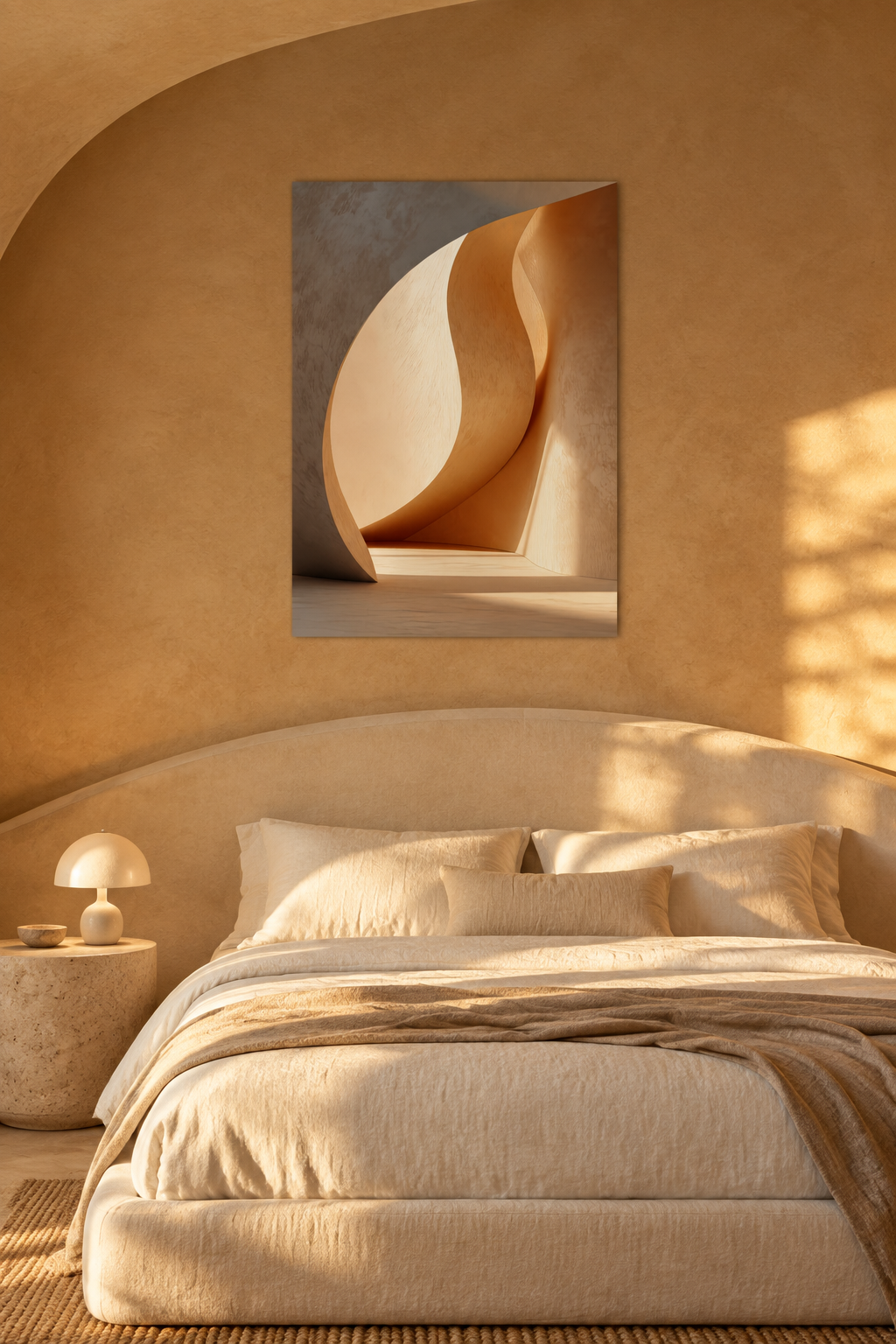 The Great Curve in an ochre bedroom