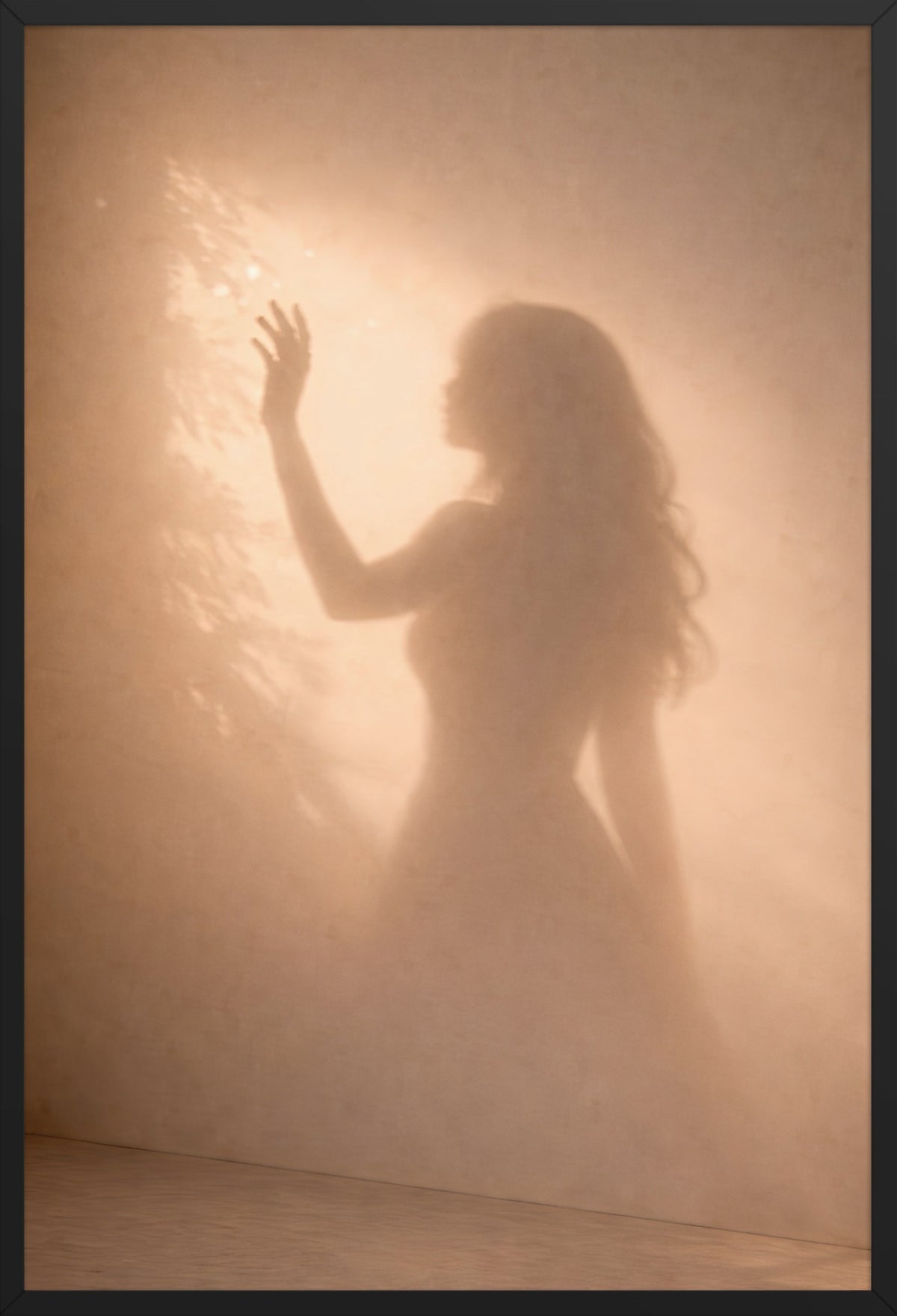 The Touch of Light — poster in a black frame, front view