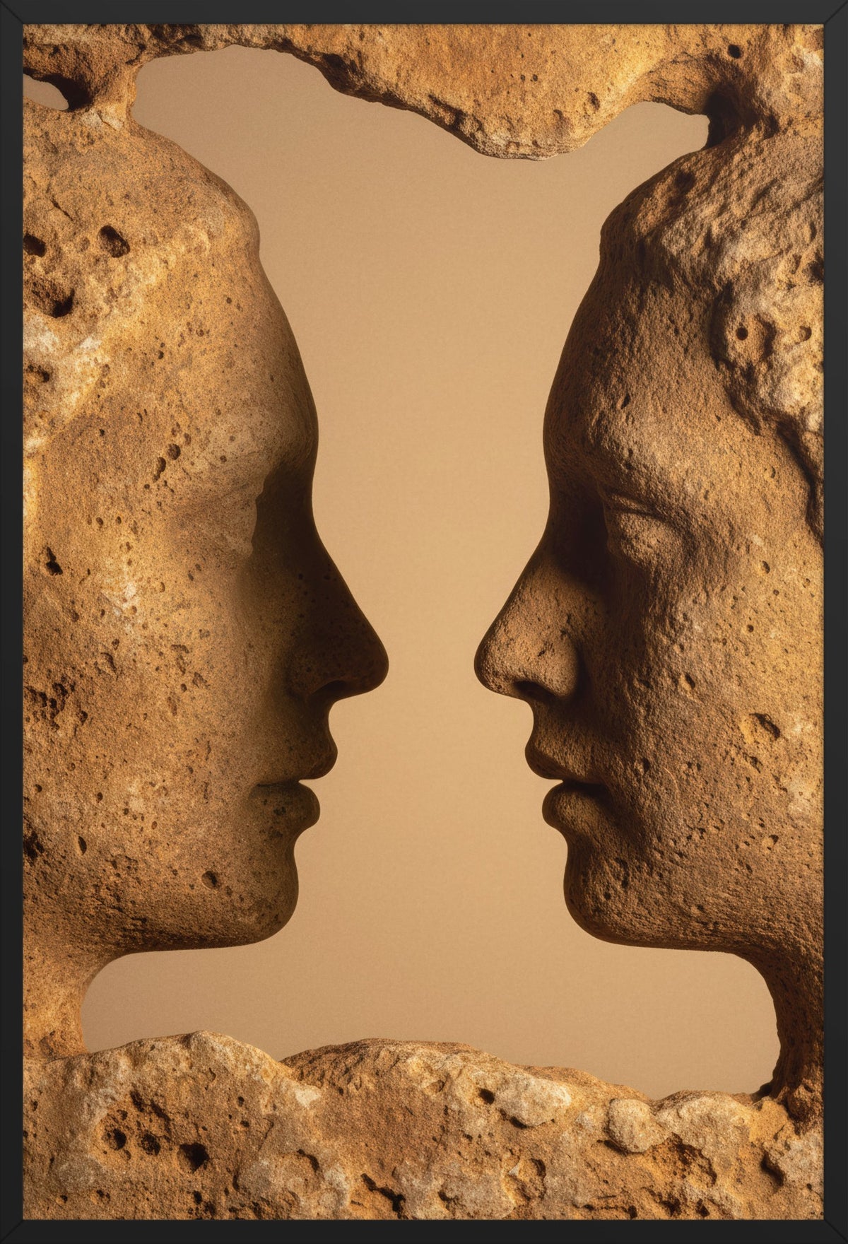 The Encounter — poster in a black frame, front view