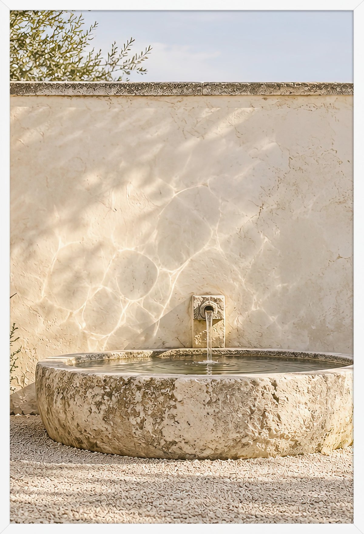 The Stone Spring — poster in a white frame, 61 × 91 cm