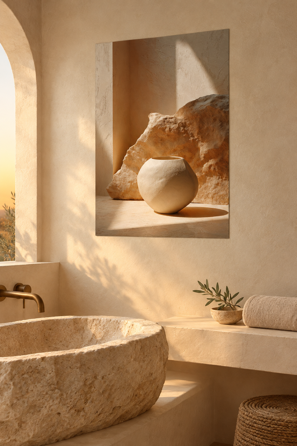 La Sfera e la Roccia in un bagno in pietra