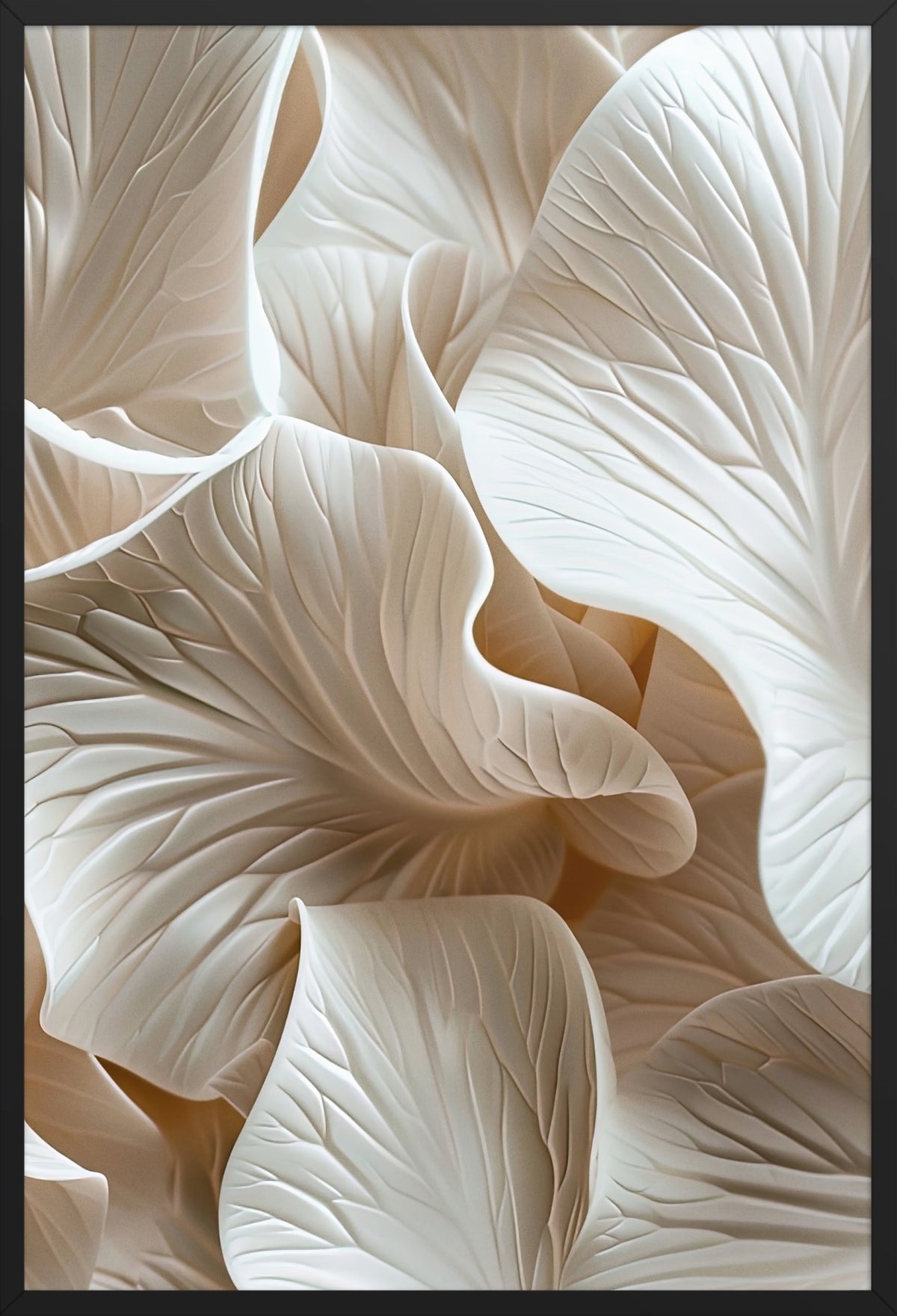 Ivory Wave — poster in a black frame, front view