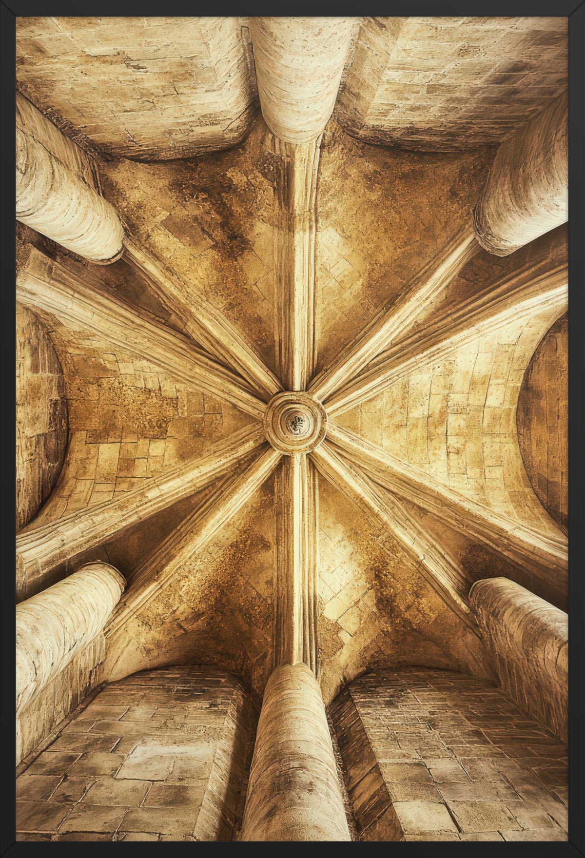 The Celestial Vault — poster in a black frame, front view