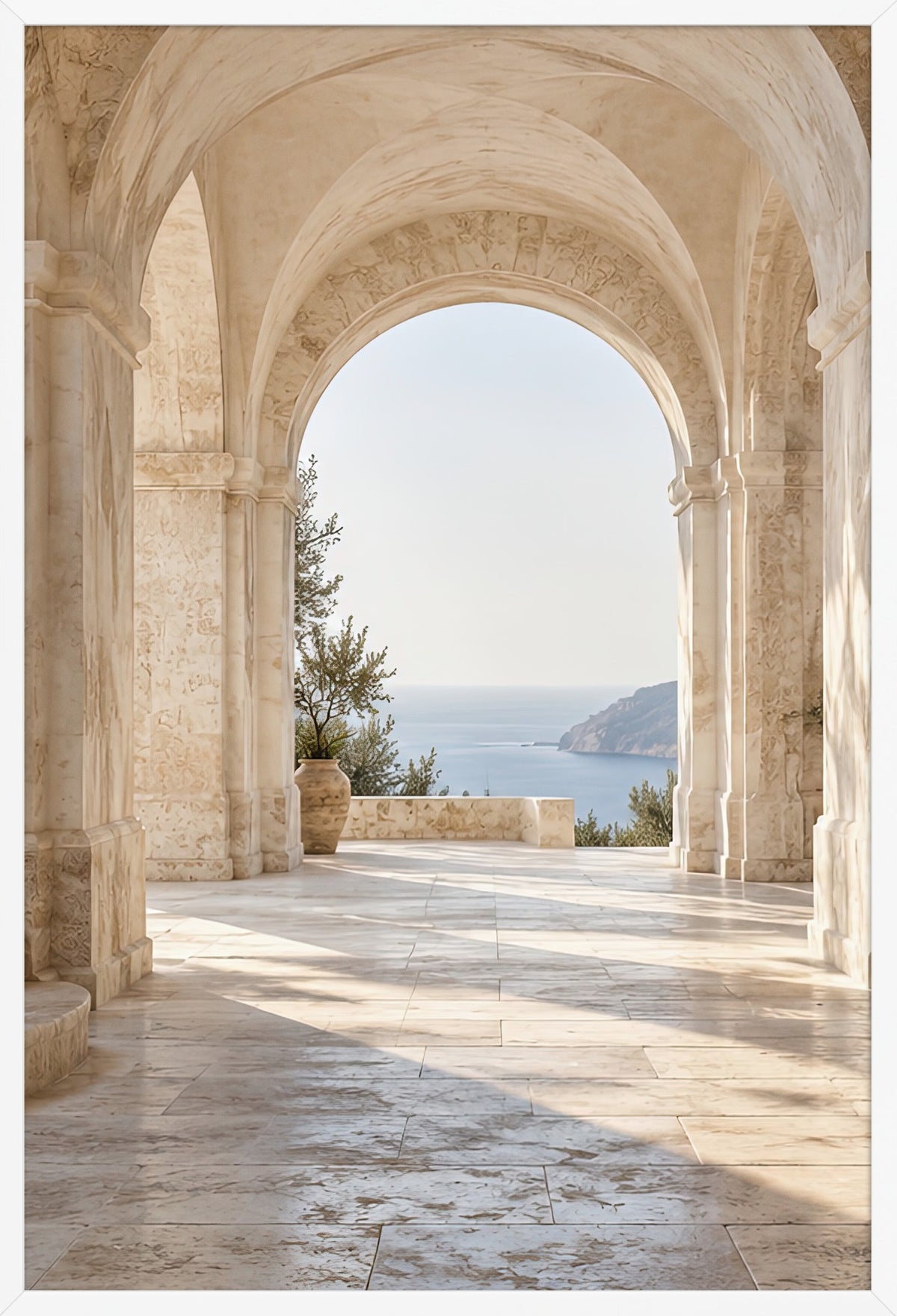 The Open Vault — poster in a white frame, 61 × 91 cm