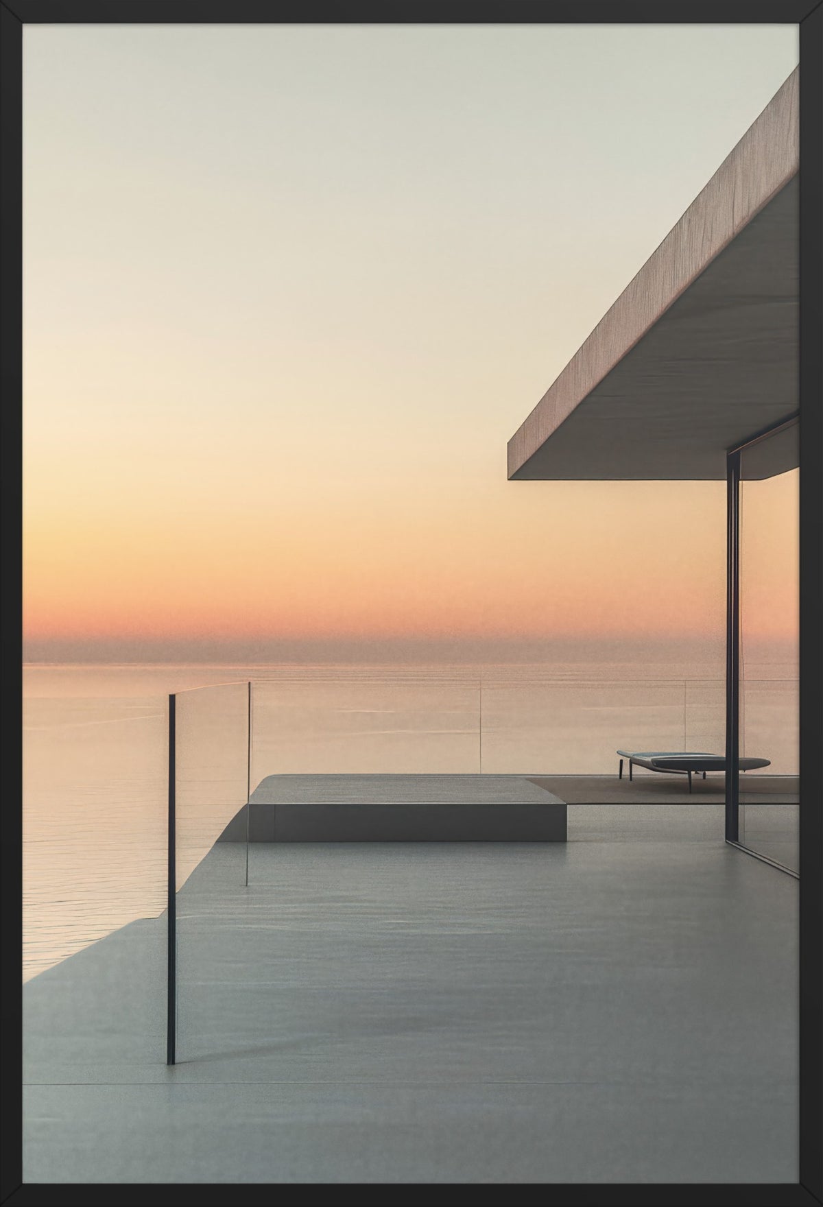 The Twilight Hour — poster in a black frame, front view