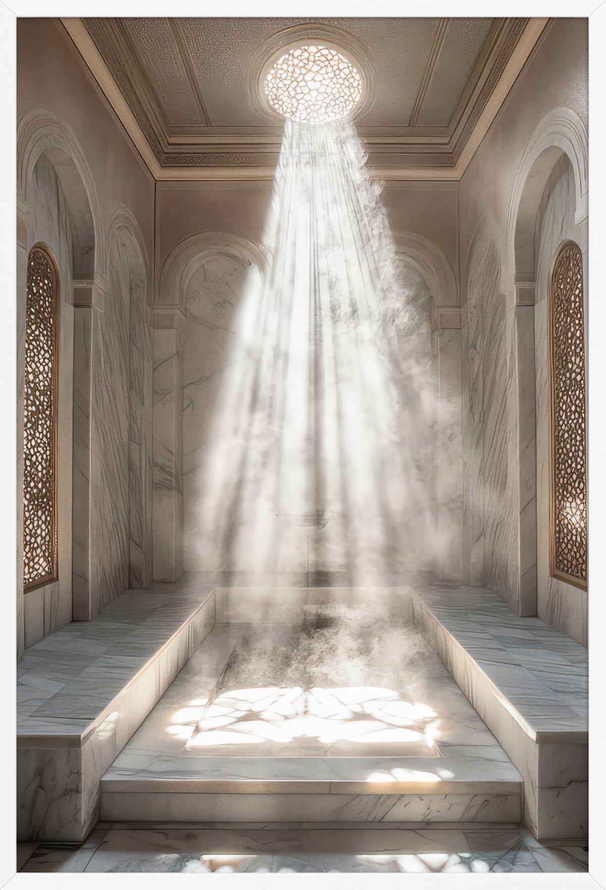 The Hammam — poster in a white frame, front view