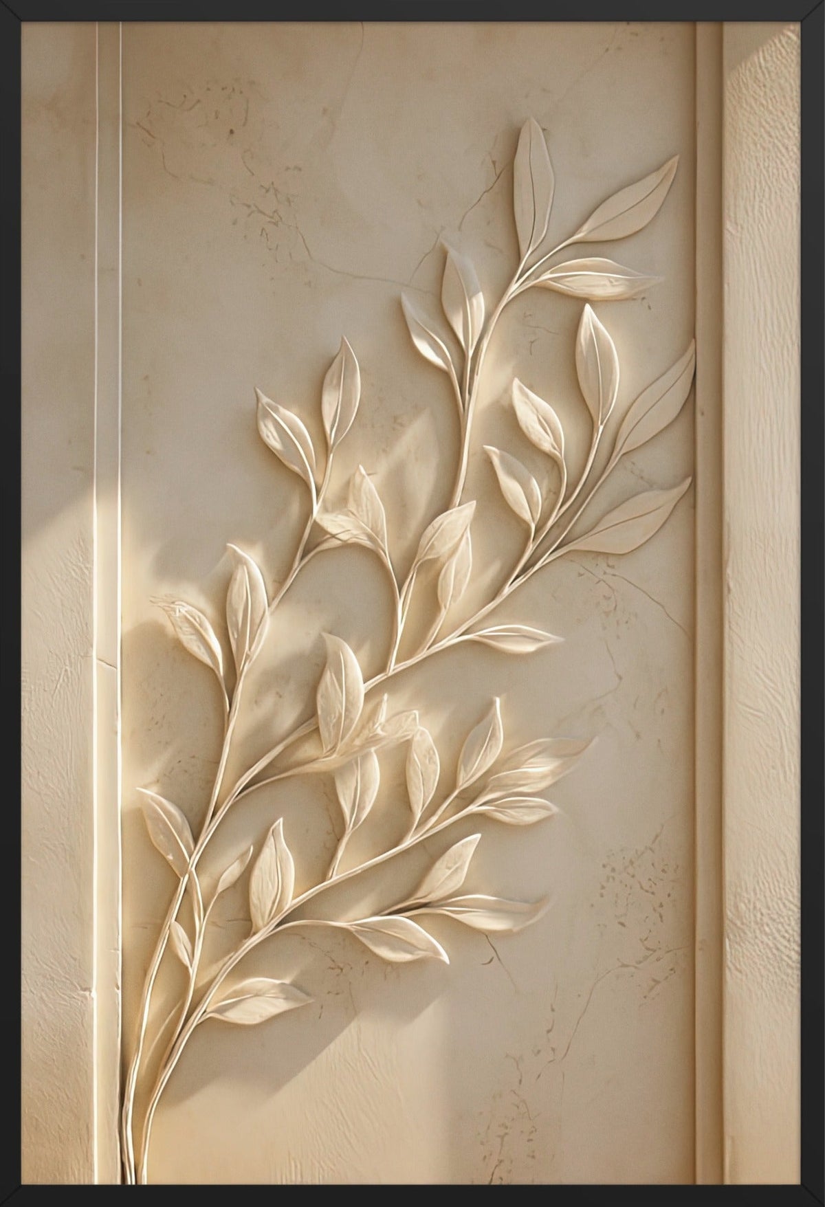 Il Pannello del Fogliame — con cornice nera, 61 × 91 cm