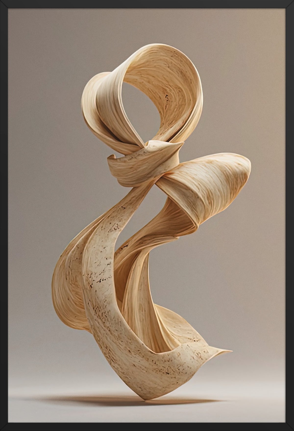 The Stone Ribbon — poster in a black frame, front view