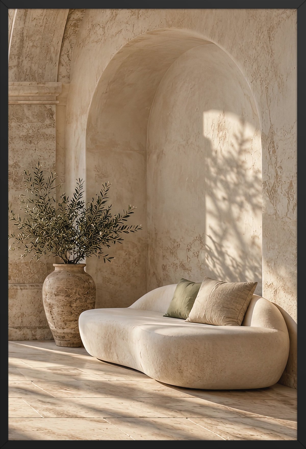 Le Sofa de l'Alcôve — affiche encadrée noire, 61 × 91 cm