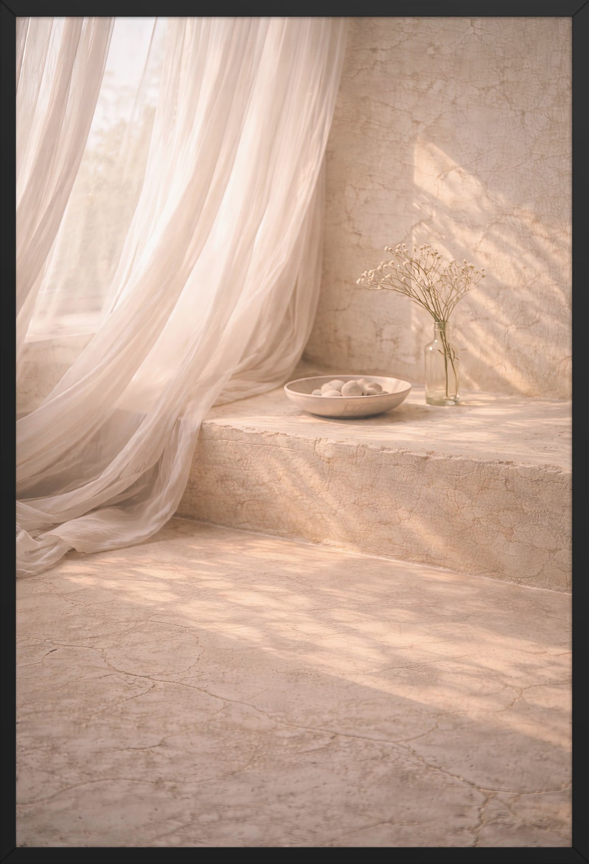 The Sheer — poster in a black frame, front view